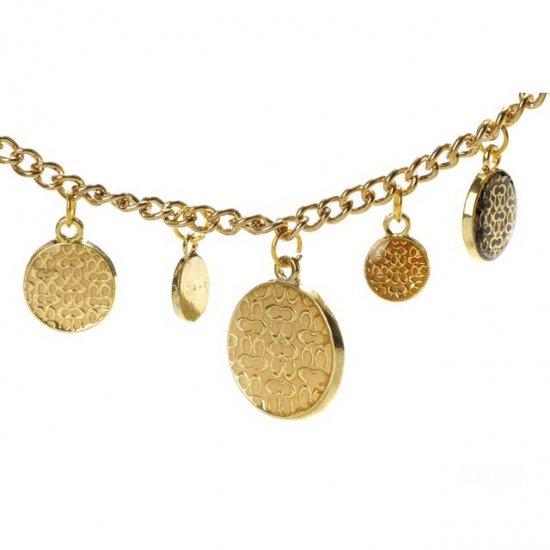 Coach Circles Gold Necklaces CYQ | Women - Click Image to Close